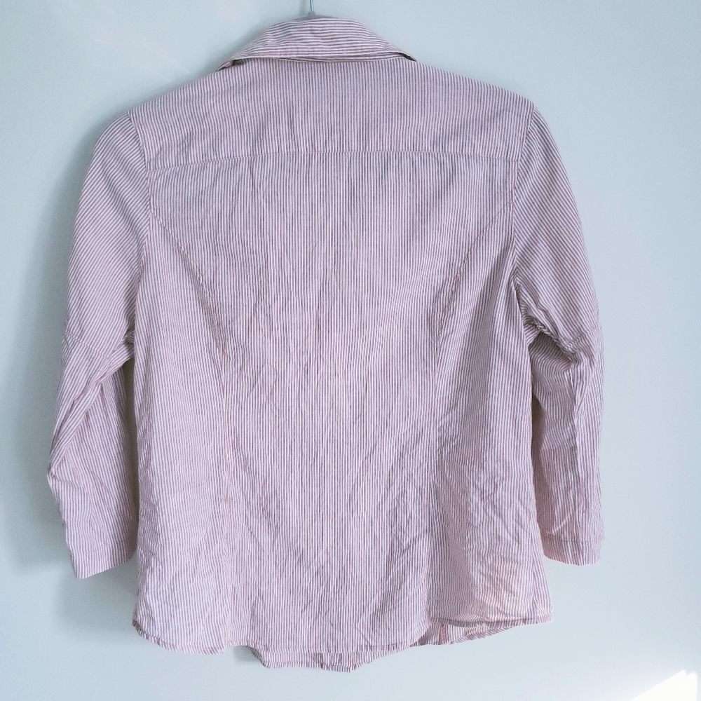 American Rag Cie Peach Button Down Shirt Medium - Picture 2 of 10